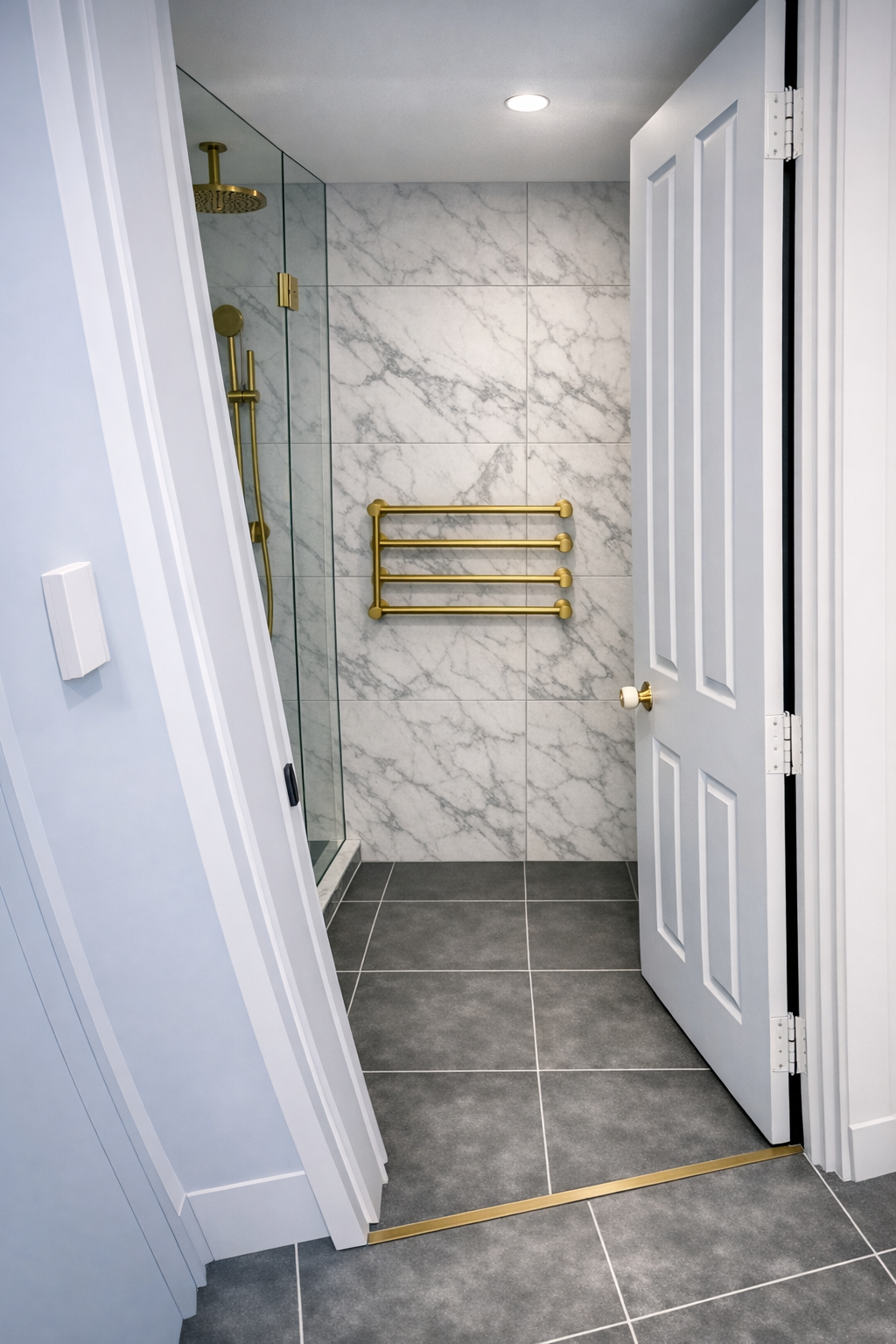 Bathroom shower rendered vision