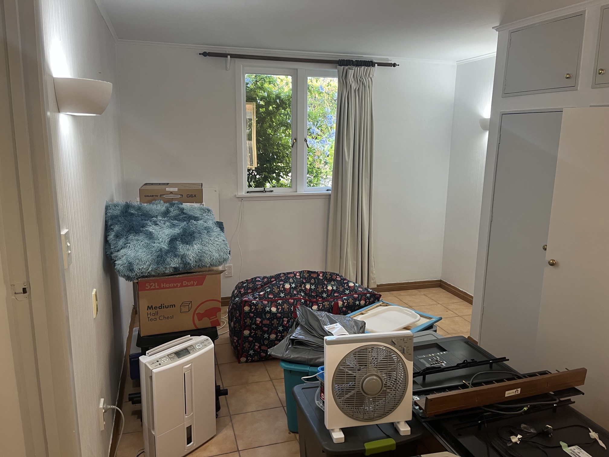 Bedroom sleeping zone before